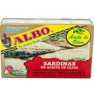 Sardinas Albo en aceite de oliva lata 120gr
