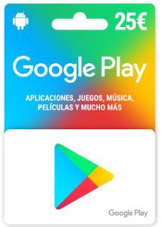 TARJETA GOOGLE PLAYSTORE PIN 25€