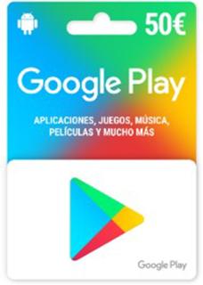 Tarjeta Google Play Store pin 50€