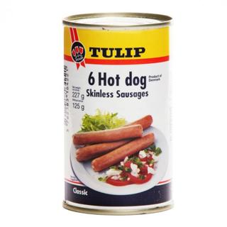 Salchichas Tulip hot dog lata 6ud 220gr