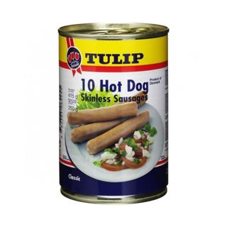 Salchichas Tulip hot dog lata 10ud 405gr