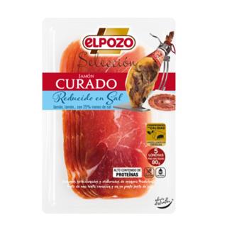 Jamon El Pozo curado reducido sal lonchas 70 g