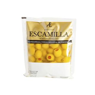 Aceitunas Escamilla rellenas de pimientos bolsa 100gr