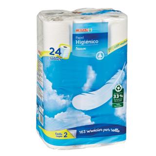 Papel Higiénico Spar 100% extra suave 24UD