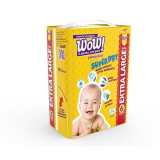 Pañales Wow! talla 6 de 16 a 30kg 14UD