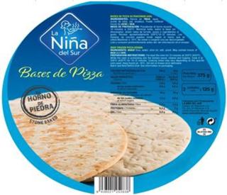 Bases de pizza La Niña del Sur al horno de piedra 3x125gr