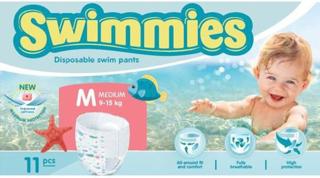 Pañales bañador Swimmies talla mediana 9-14 KG 11UD