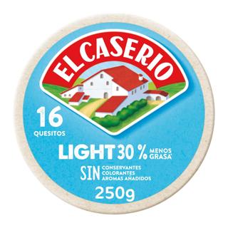 Queso El Caserio ligero porciones 16 ud 250 g