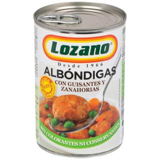 Albóndigas Lozano con guisantes lata 415gr