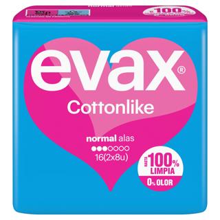 Compresa Evax cotton like con alas normal 16UD