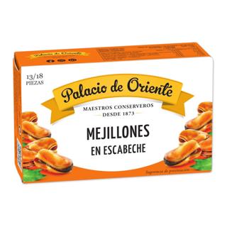 Mejillones Palacio De Oriente en escabeche 13/18 piezas lata 120gr