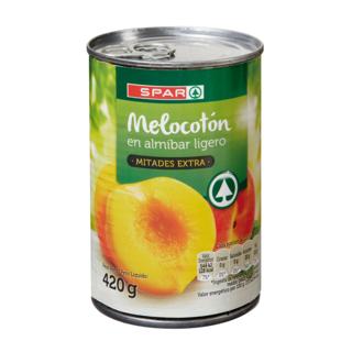 Melocotón Spar en almíbar ligero lata 420gr