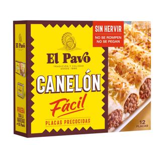 Placas Canelones  El Pavo 12ud 80gr
