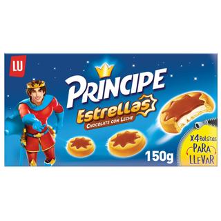 Galletas Príncipe estrellas de chocolate con leche 150gr