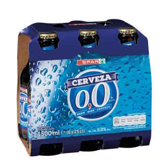 Cerveza Spar sin alcohol botella pack 6x25cl