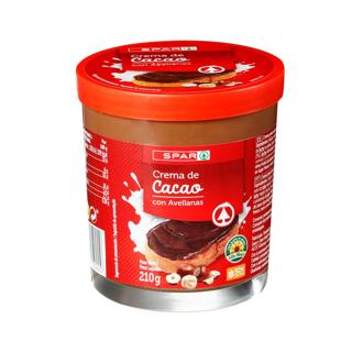 Crema Spar de cacao con avellanas 210gr