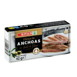 Anchoas Spar filetes en aceite de oliva 42gr