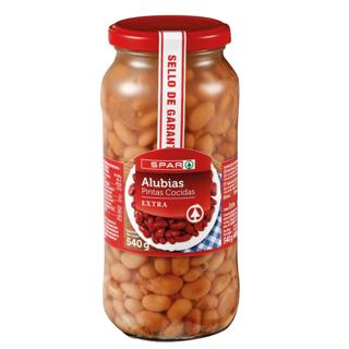 Alubias Spar pintas cocidas tarro 560gr