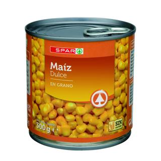 Maíz Spar dulce en grano lata 340gr