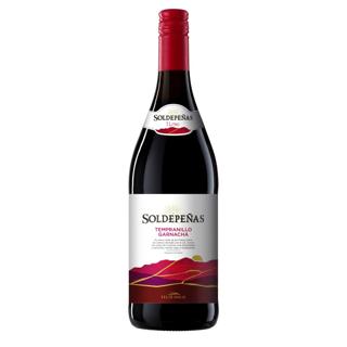 Vino Soldepeñas tinto tempranillo garnacha D.O Valdepeñas 1L