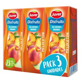 Néctar Juver Disfruta de melocotón sin azúcar añadido brick 3x200ml