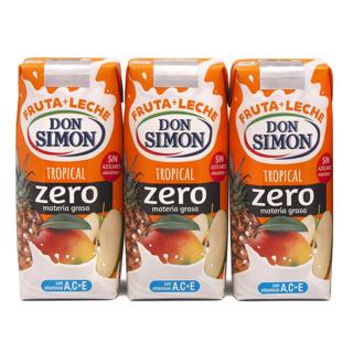 Zumo Don Simón tropical con leche zero brik 33cl