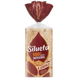 Pan de molde Bimbo Silueta 8 cereales sin corteza 450gr