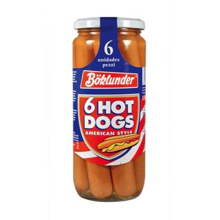 Salchichas Böklunder hot dog estilo americano tarro 6ud 550gr