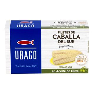 Filetes de Caballa Ubago del sur en aceite de oliva lata 115gr