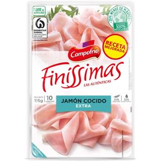 Jamon cocido Campofrio finíssima lonchas 125gr