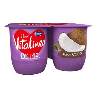 Yogur Vitalinea coco 0% 4x120gr