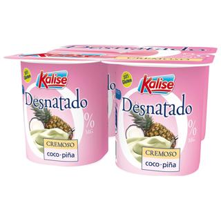 Yogur Kalise coco piña cremoso desnatado 4x125gr