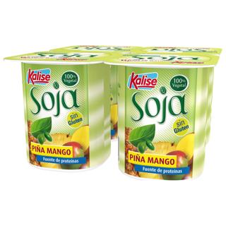 Yogur De Soja Kalise piña mango 4x125gr