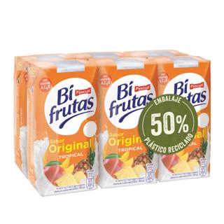 Zumo Pascual Bifrutas tropical con leche brick 6x200ml