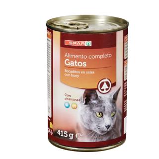 Comida Húmeda para gatos Spar de buey 415gr