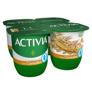 Activia con cereales 0% 4x120gr