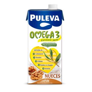 Leche Puleva desnatada omega 3 con nueces brik 1L