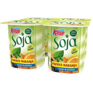 Yogur De Soja Kalise papaya naranja 4x125gr