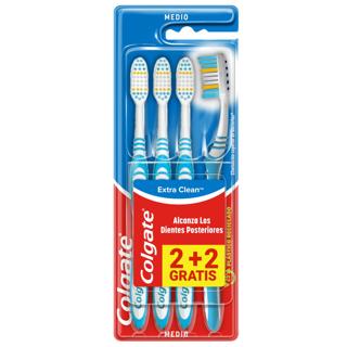 Cepillo Colgate extra clean medio blister 4UD
