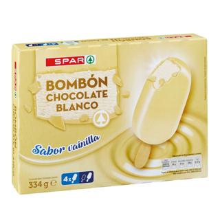 Helado Spar chocolate blanco 4ud 322gr