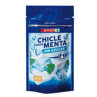 Chicles Spar menta fuerte sin azúcar bolsa 32ud 46gr