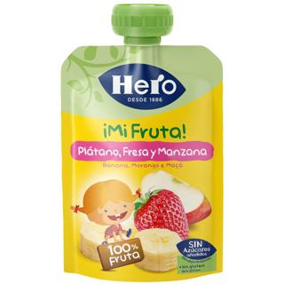 Pouch Hero mi fruta de plátano y fresa 100gr