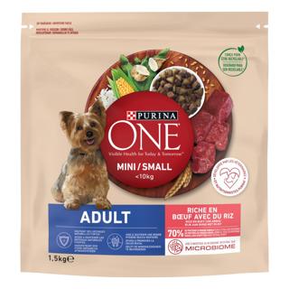 Alimento para perros Purina One adulto mini buey y arroz 1,5kg