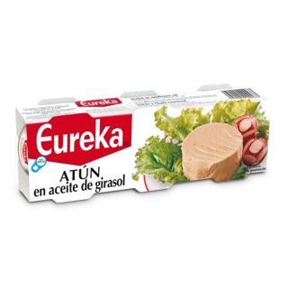 Atún Eureka en aceite vegetal lata 3x80gr