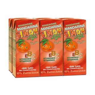 Bebida Refrescante Simon Life mandarina brick 6 x 20cl