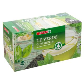 Té Spar verde con menta 20UD