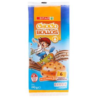 Chocobollo Spar con pepitas de chocolate 6UD 240gr