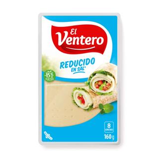 Queso El Ventero tierno bajo en sal lonchas 160gr