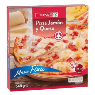 Pizza Spar jamón y queso  350gr