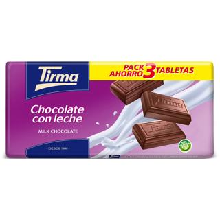 Chocolate Tirma con leche pack 3udx150gr
